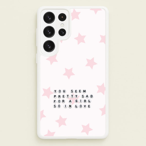 Pretty Sad Letter Beads Galaxy S23 Ultra Case