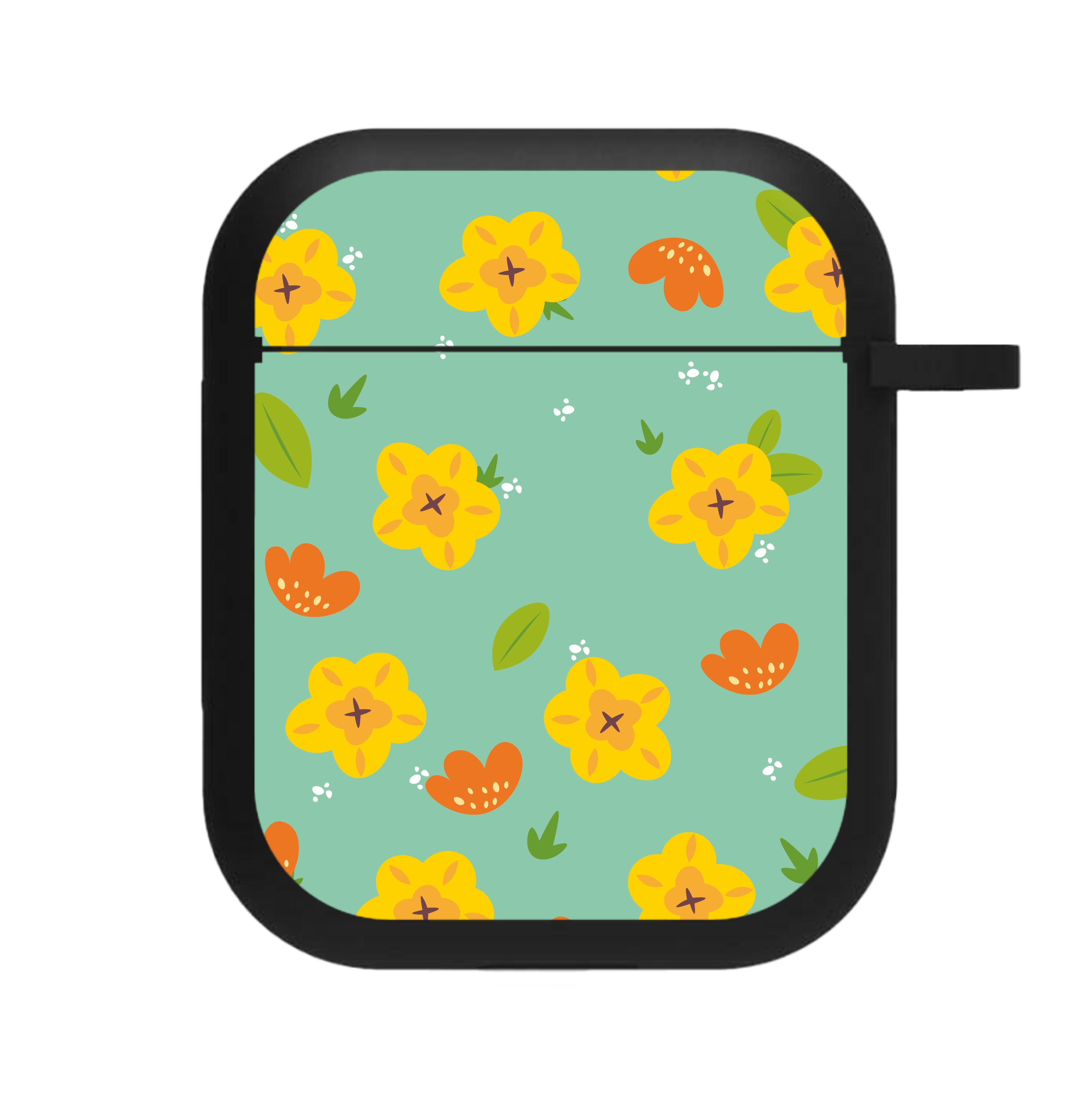 Yellow And Orange Pattern - Floral AirPods Case