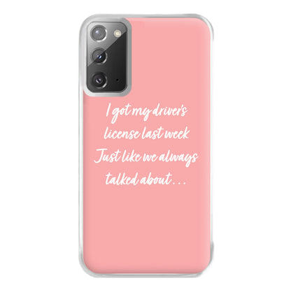 Drivers License Lyrics - Olivia TikTok Phone Case