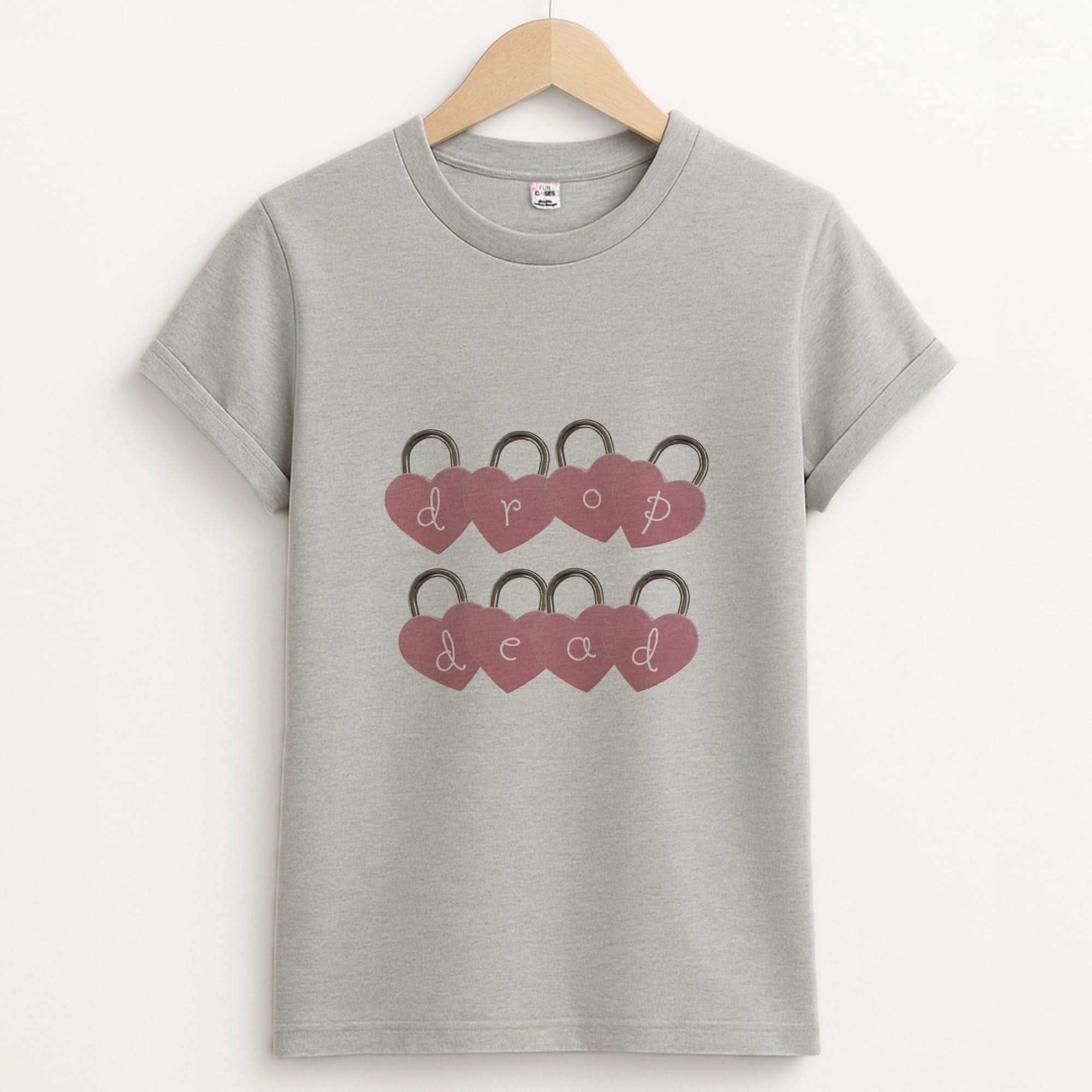 Rose Padlocks  Unisex Grey T-Shirt
