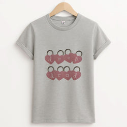 Rose Padlocks  Unisex Grey T-Shirt