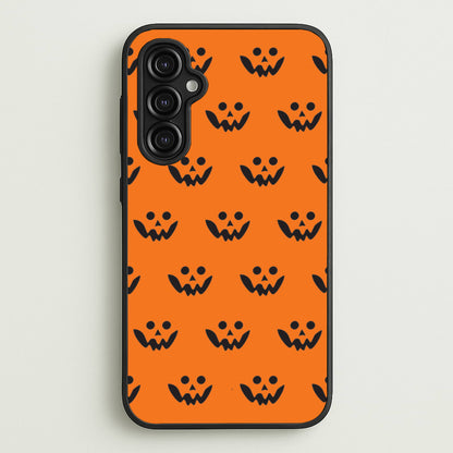 Carved Pumpkin Face Pattern Galaxy A14 Case