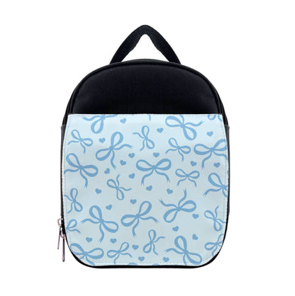 Coquette Bows And Hearts Navy Blue Lunchbox