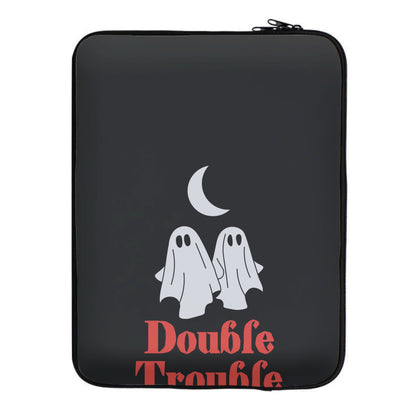 Double Trouble Black Laptop Sleeve