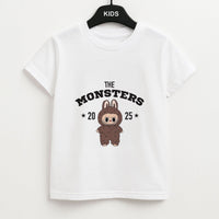 Cute Monster 2025 Biege Kids T-Shirt