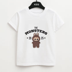 Cute Monster 2025 Biege Kids Unisex T-Shirt