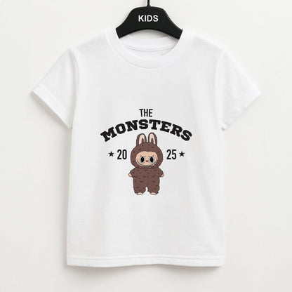 Cute Monster 2025 Biege Kids Unisex T-Shirt