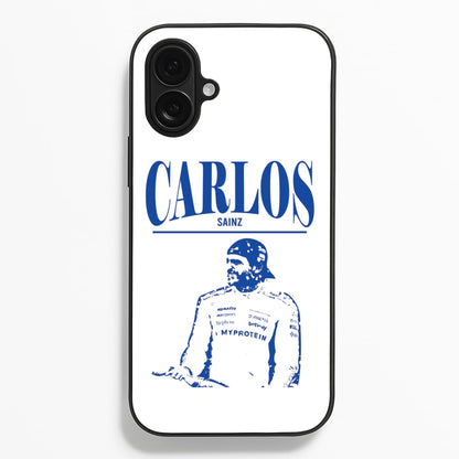 Carlos White And Blue iPhone 16 Plus Case