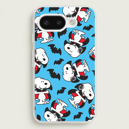 Cartoon Beagle Vampire And Bats Pattern Google Pixel 9a Case