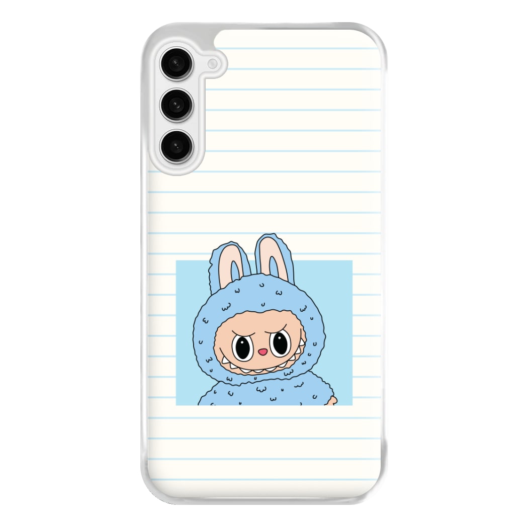 Cute Blue Notebook Monster Galaxy S23 Plus Case
