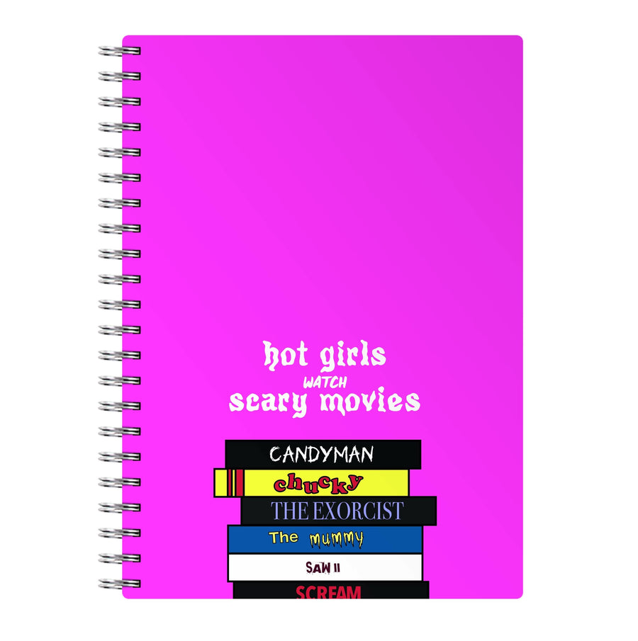 Hot Girls Watch Scary Movies Notebook