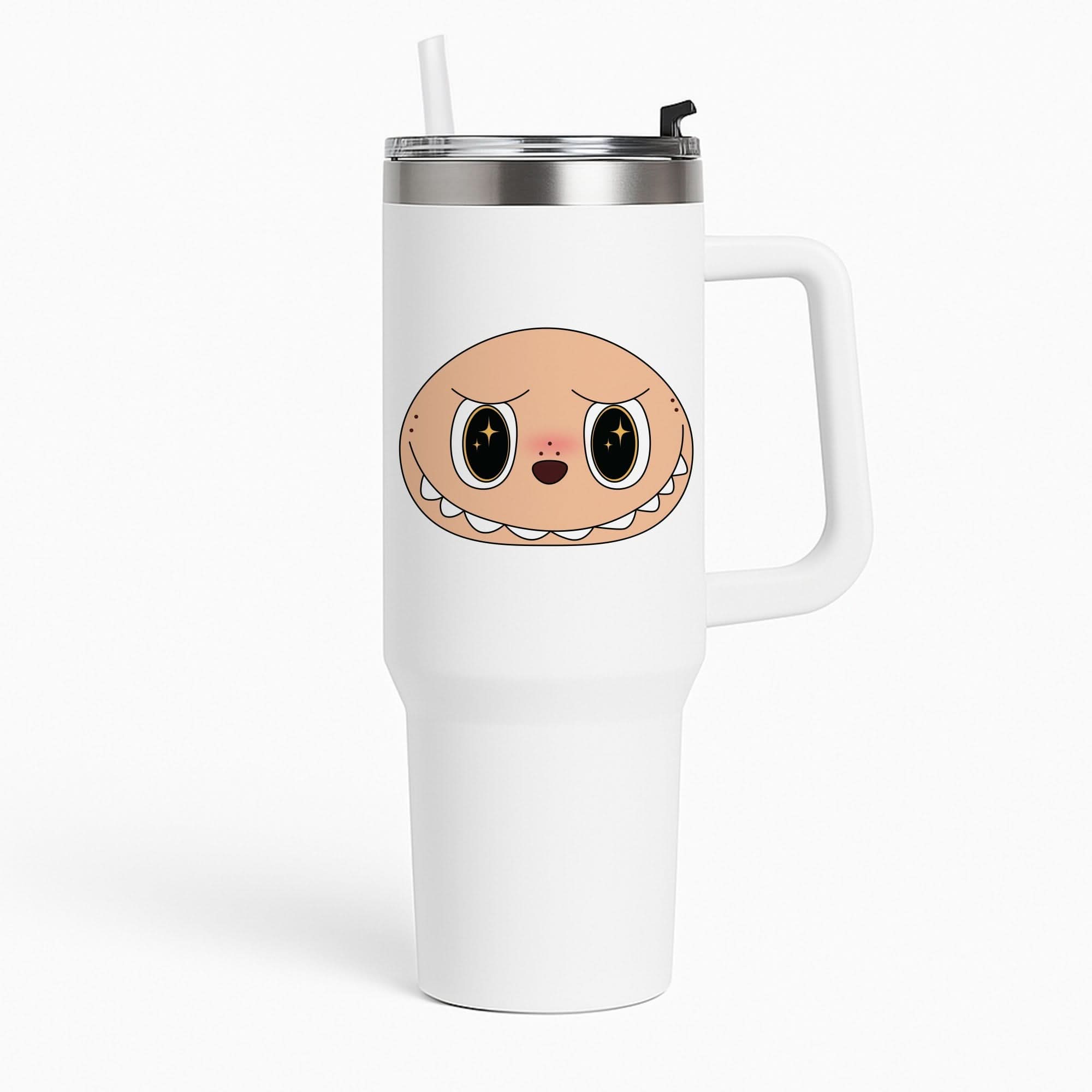 Cute Brown Monster Face Tumbler