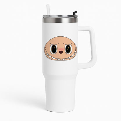 Cute Brown Monster Face Tumbler