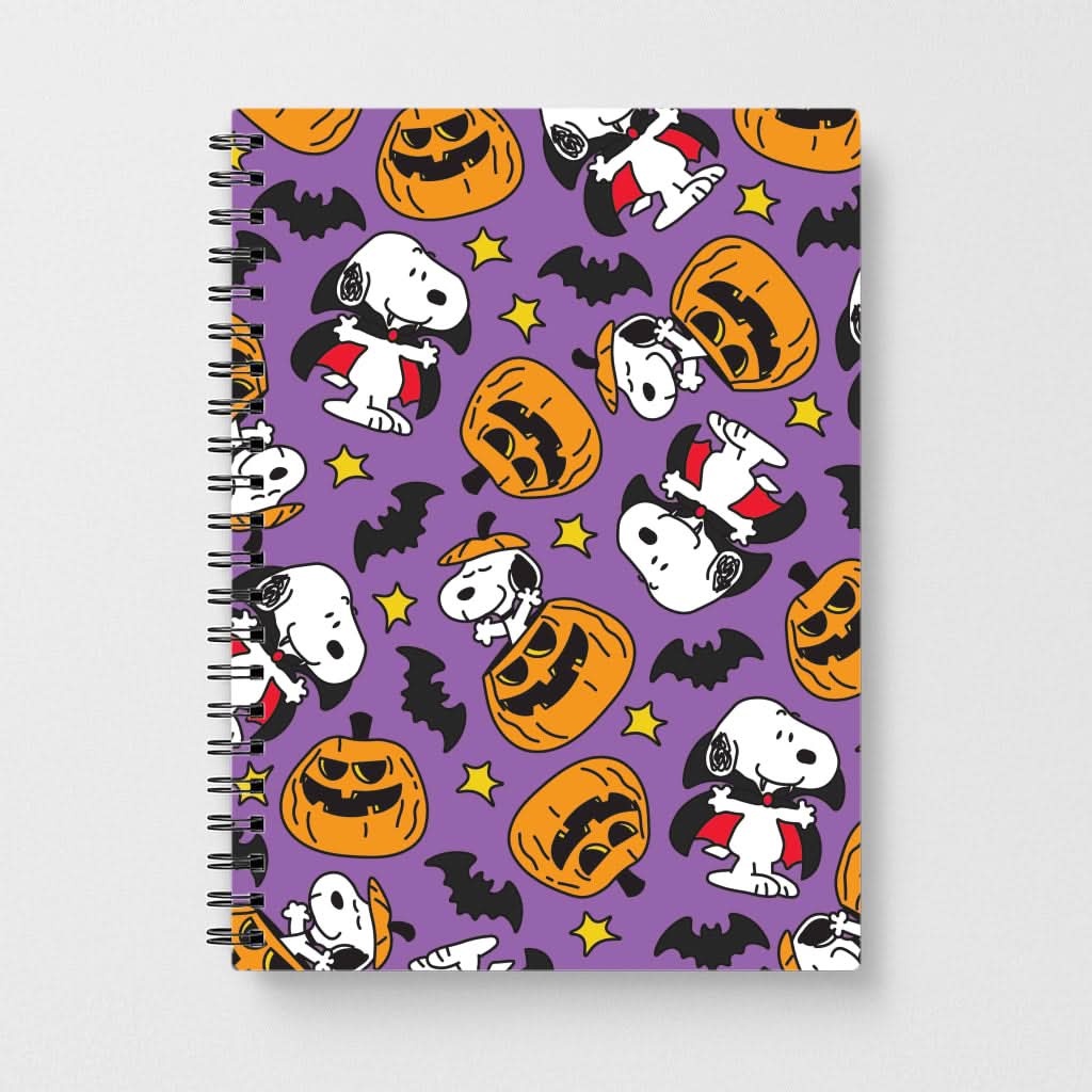 Cartoon Beagle Halloween Pattern Notebook