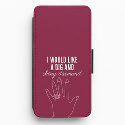 Shiny Diamond Flip / Wallet Phone Case