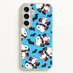 Cartoon Beagle Vampire And Bats Pattern Galaxy A56 Case
