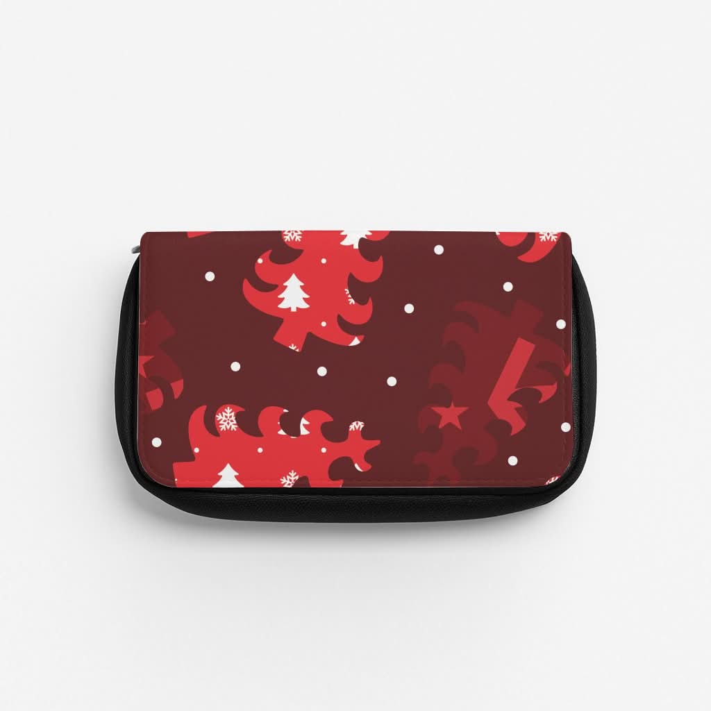 Wrapping Paper Christmas Tree Pattern Pencil Case