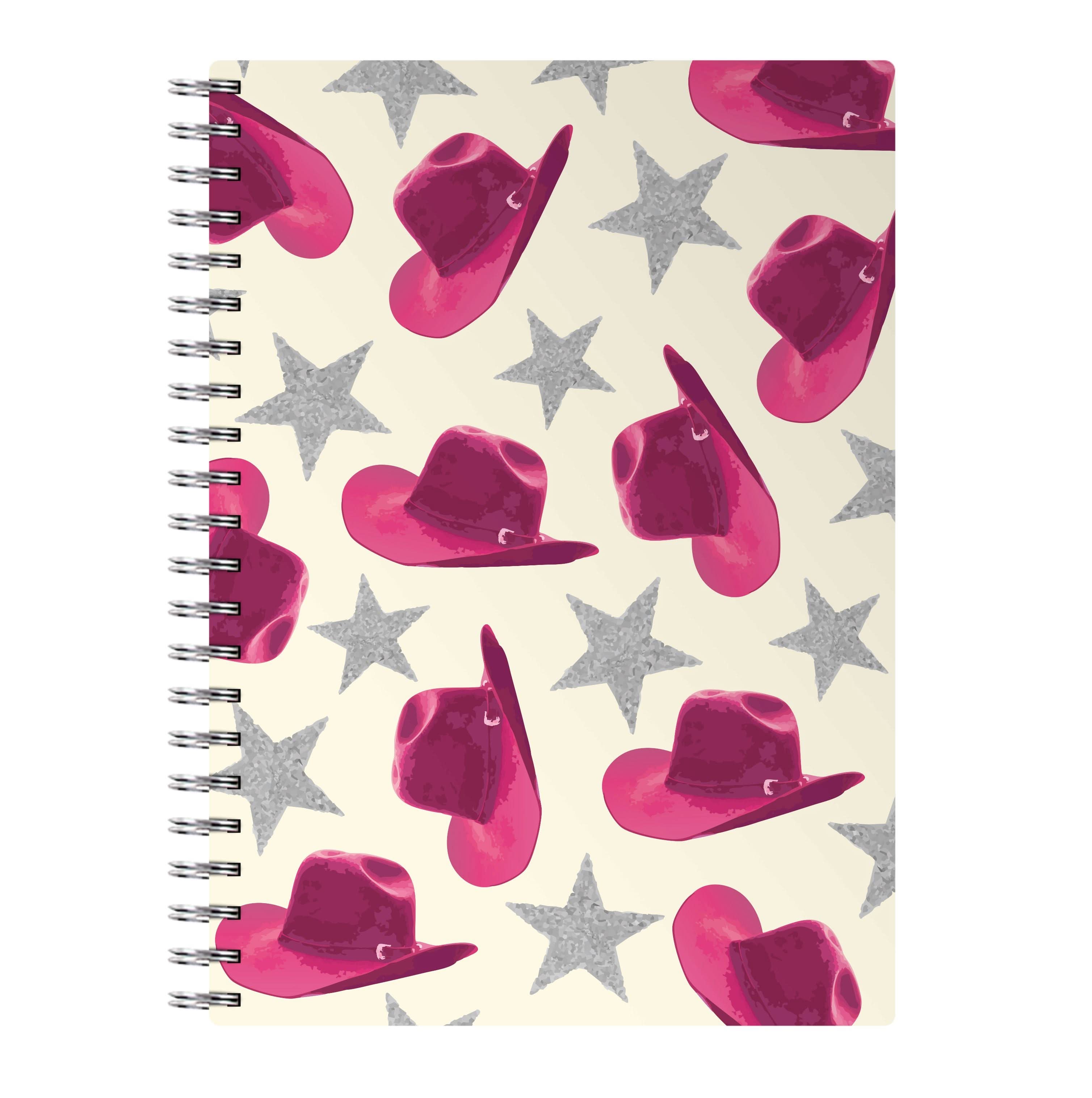 Pink Cowboy Hats And Stars Pattern Notebook