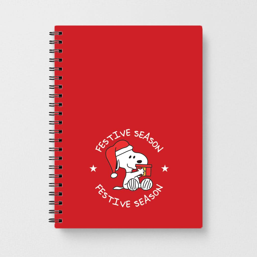 Cartoon Beagle Festive Season Notebook