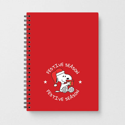 Cartoon Beagle Festive Season Notebook