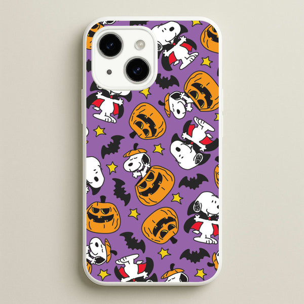 Cartoon Beagle Halloween Pattern iPhone 14 Plus Case