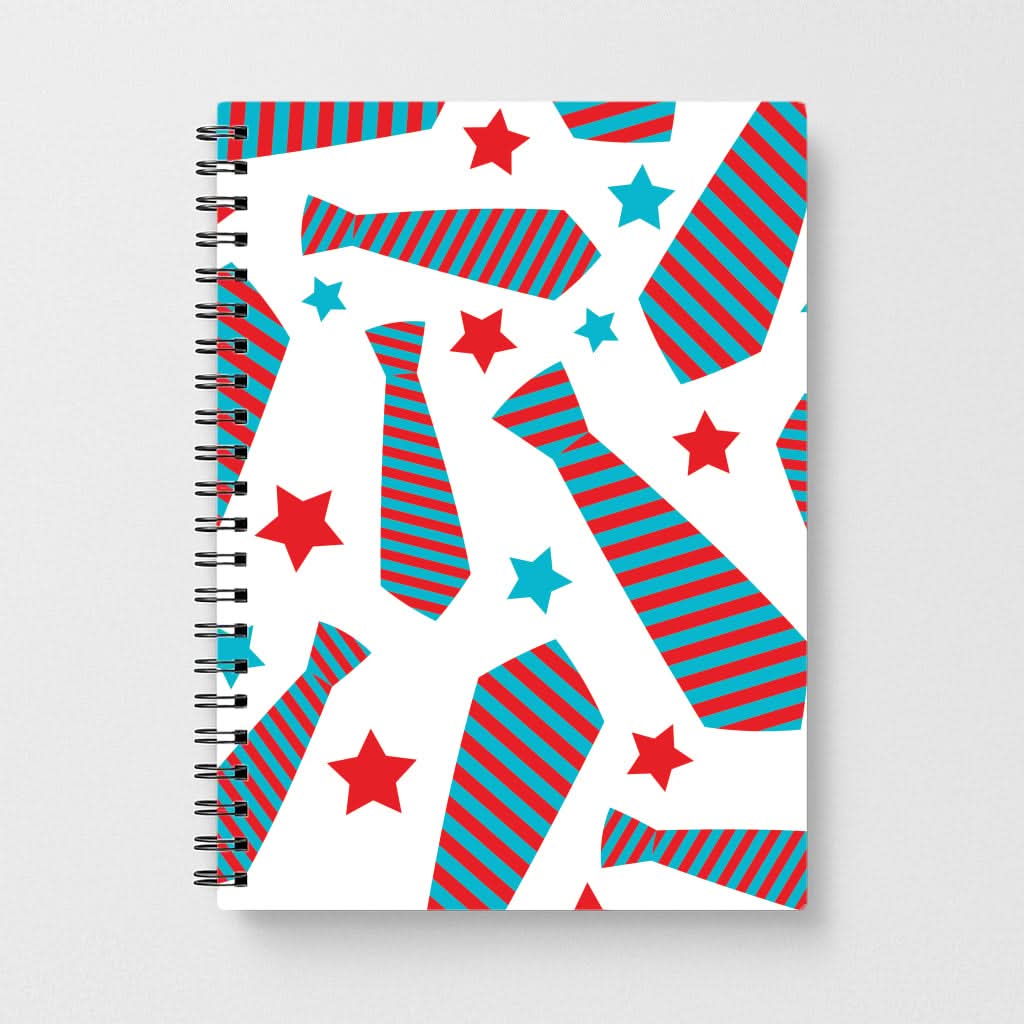 Tie And Stars Pattern Notebook