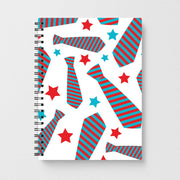 Tie And Stars Pattern Notebook 1
