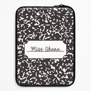 Personalised School Notebook Laptop Sleeve 1
