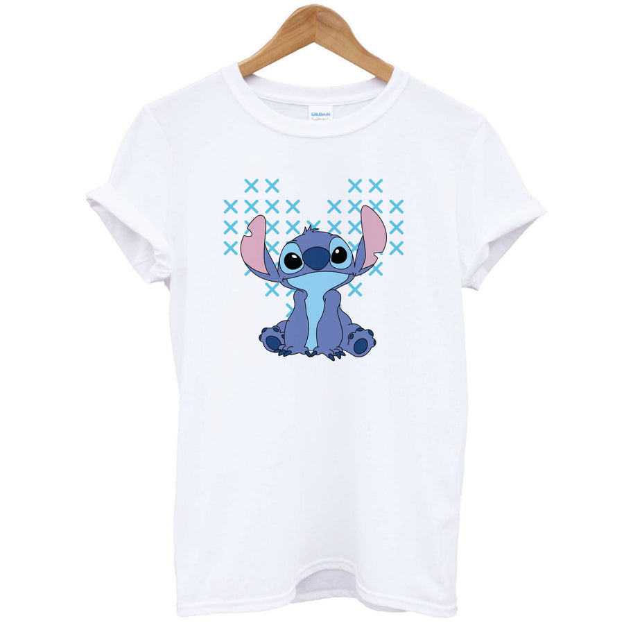 Blue Alien Hearts T-Shirt