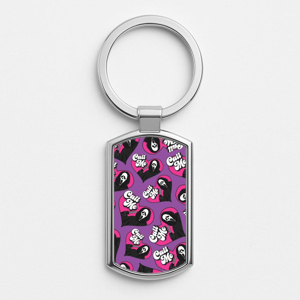 Call Me Heart Pattern Luxury Keyring