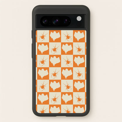 Spiders And Ghosts Checkered Pattern II Google Pixel 8 Pro Case