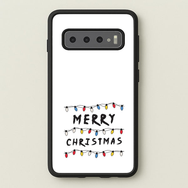 Merry Christmas String Lights Galaxy S10 Case