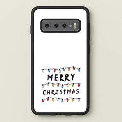 Merry Christmas String Lights Galaxy S10 Plus Case