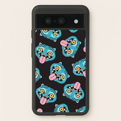 Demon Cat Pattern Google Pixel 8 Case