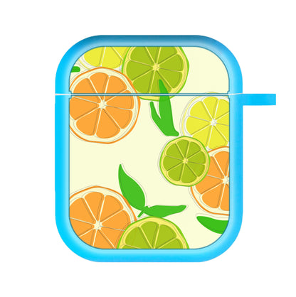 Oranges, Leomns And Limes - Fruit Patterns AirPods Case