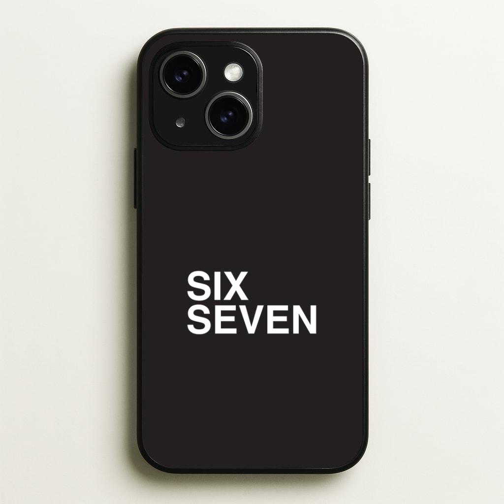 6 7 Black iPhone 15 Case