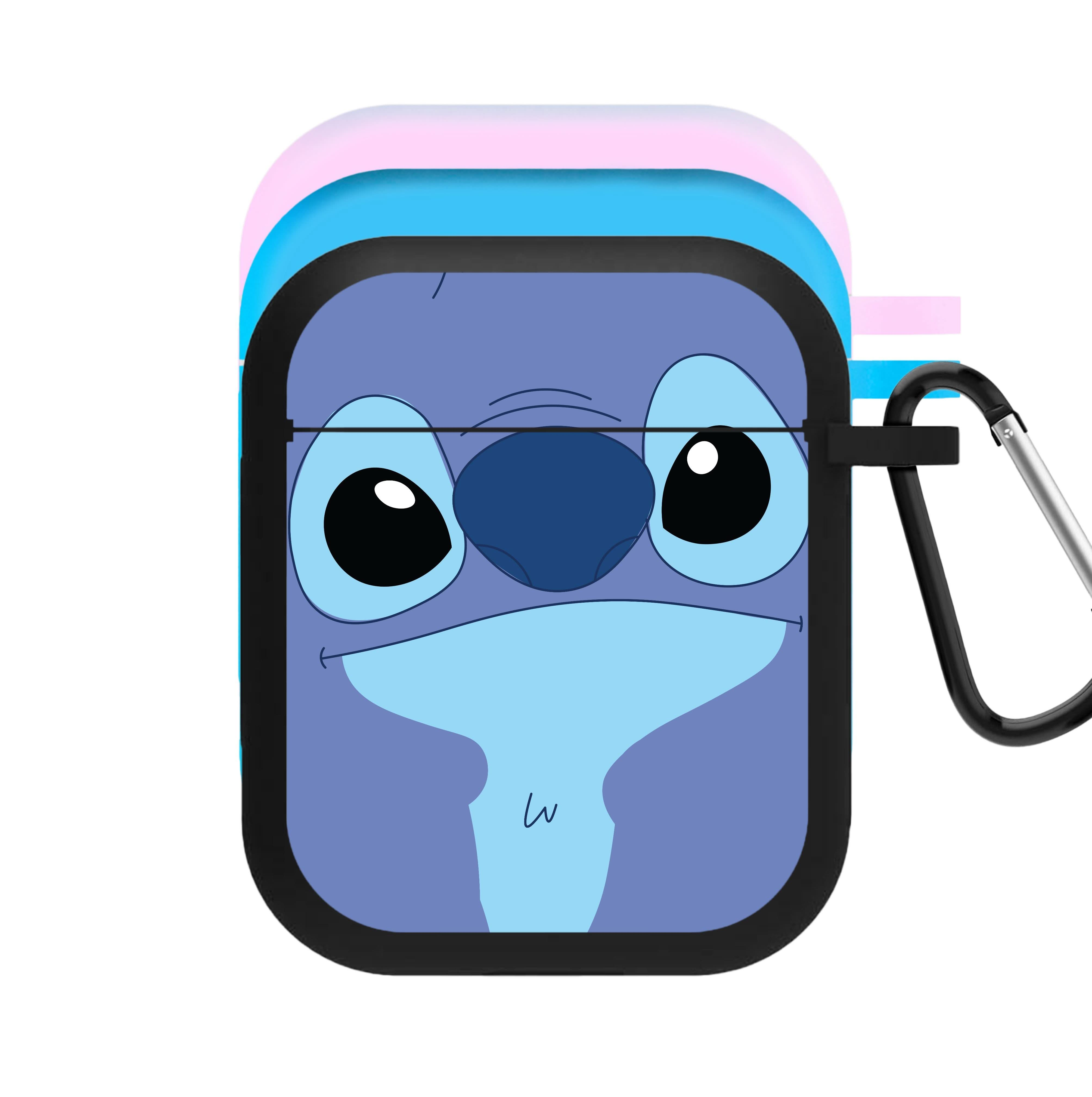 Blue Alien Face AirPods Case