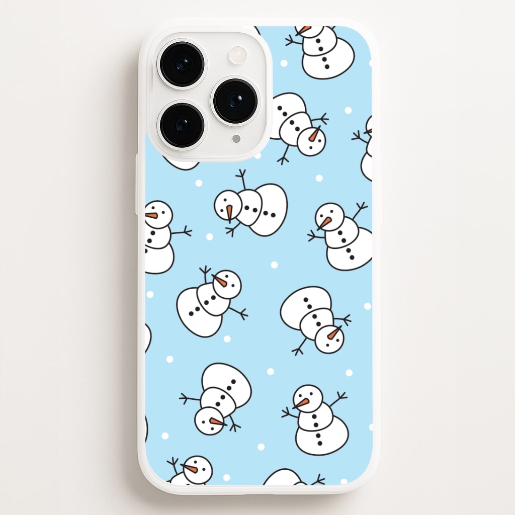 Cartoon Snowmen Pattern iPhone 11 Pro Case