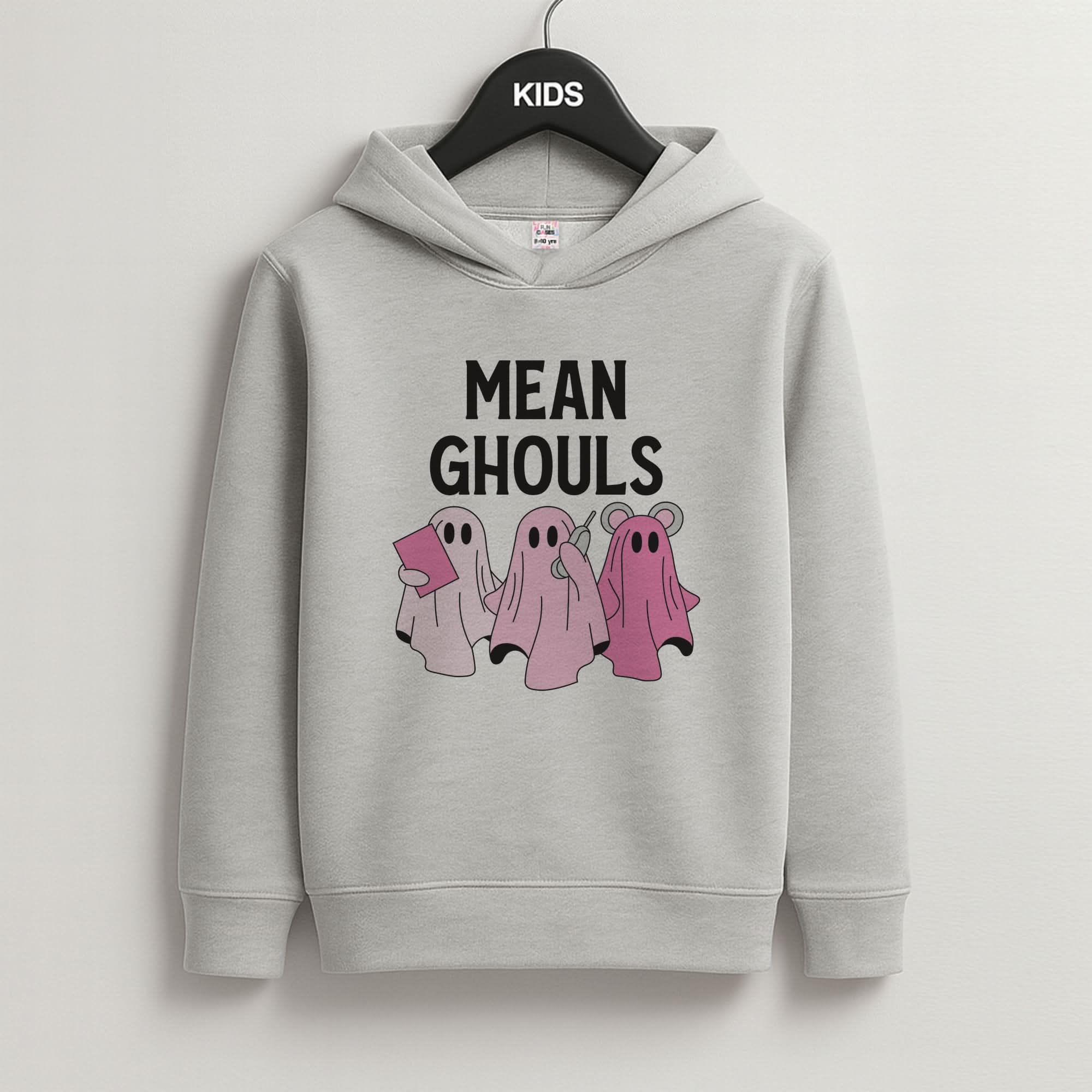 Mean Ghouls Grey Kids Hoodie