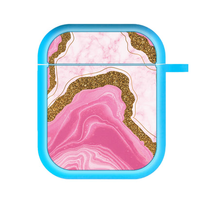Marble Rock Veins And Glitter AirPods Case