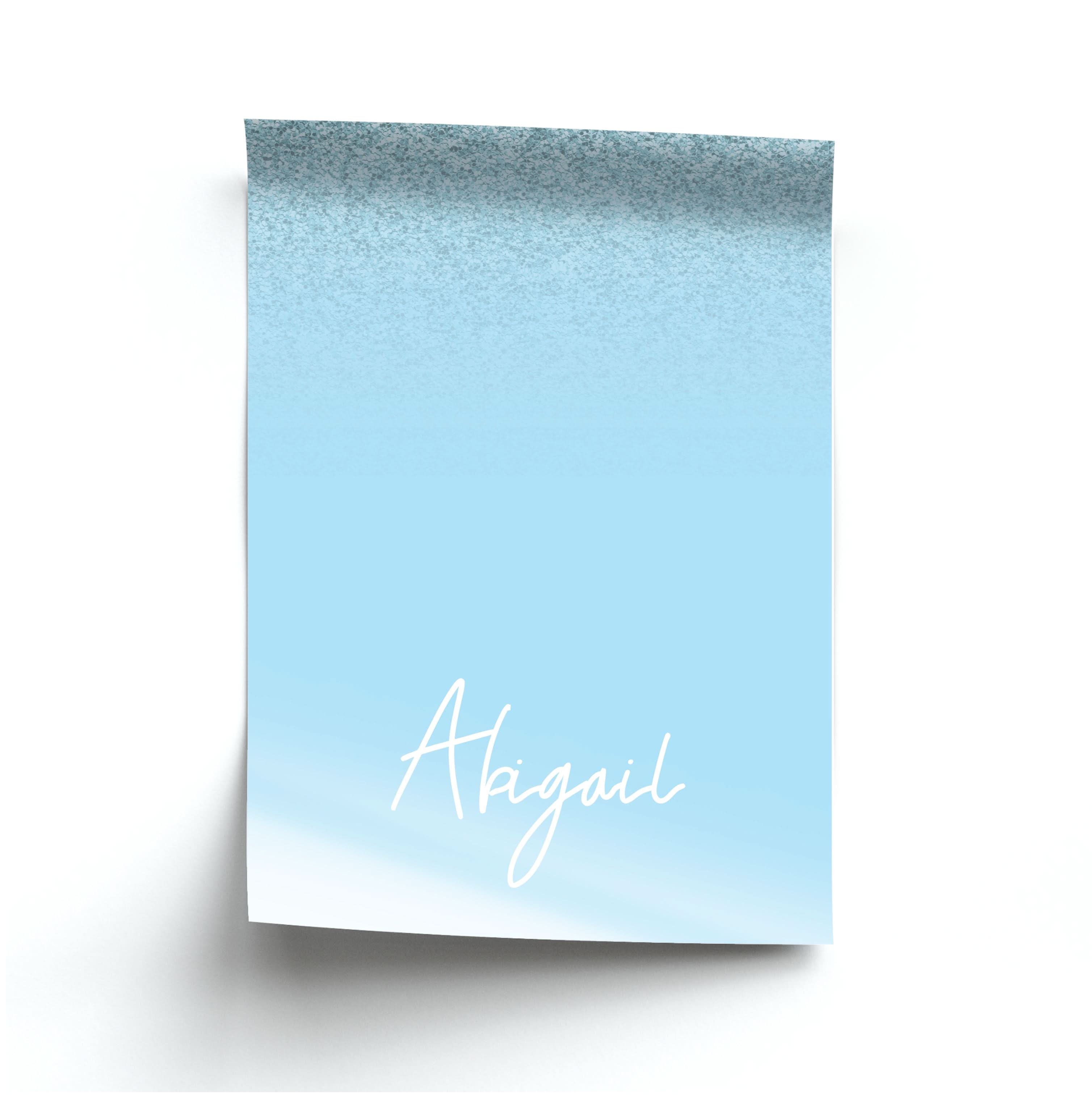 Blue Glitter Personalised Name Poster