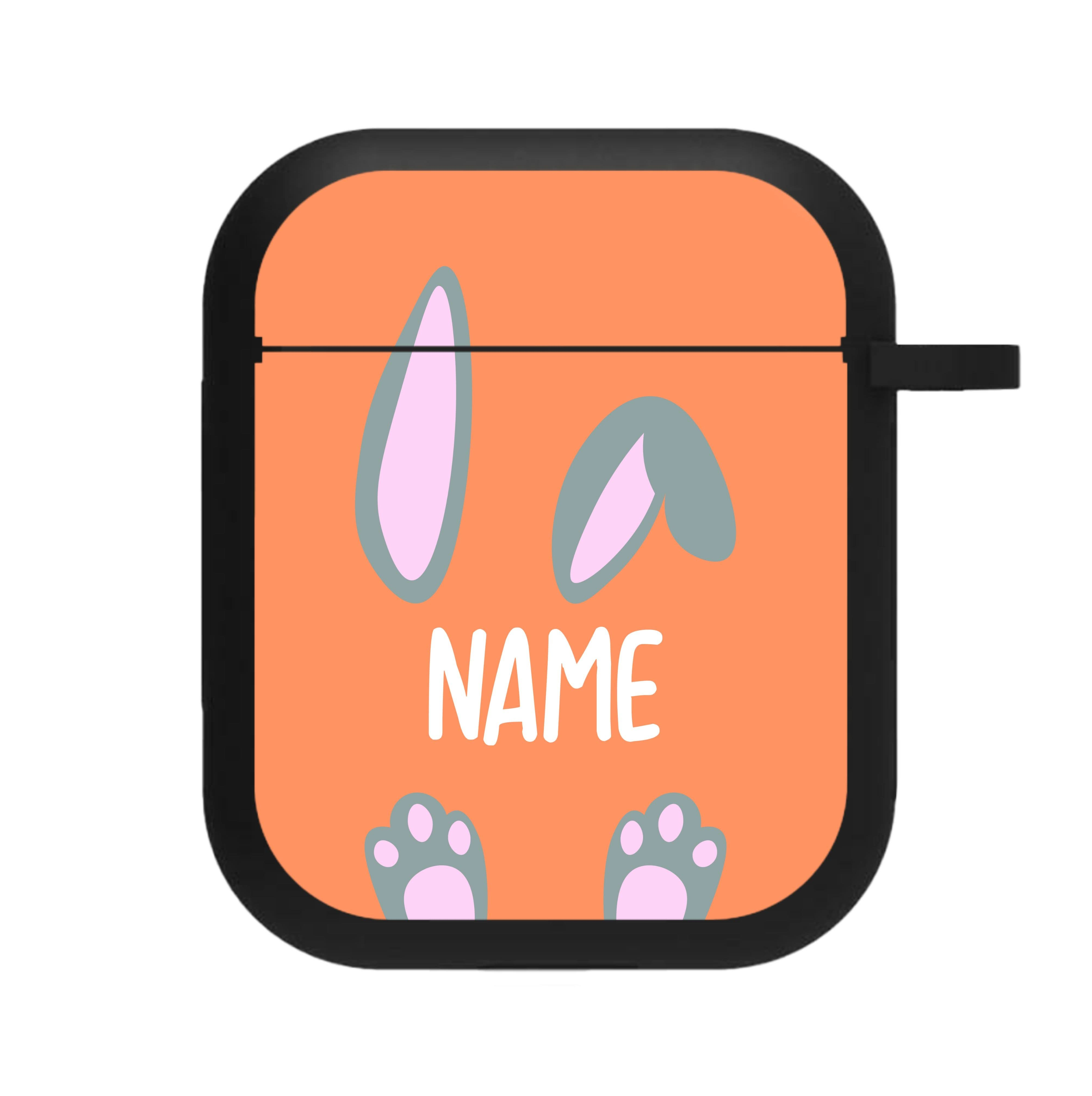 Grey Bunny Personalised AirPods Case