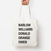 Take Band Members Names Tote Bag 1