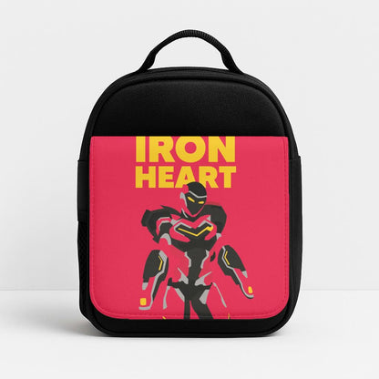 Metal Heart Hero Standing Insulated Lunch Bag