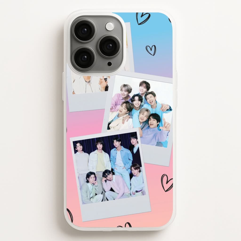 K-Pop Band Polaroid Collage Phone Case for Apple iPhone, Samsung Galaxy, Huawei and Google Pixel