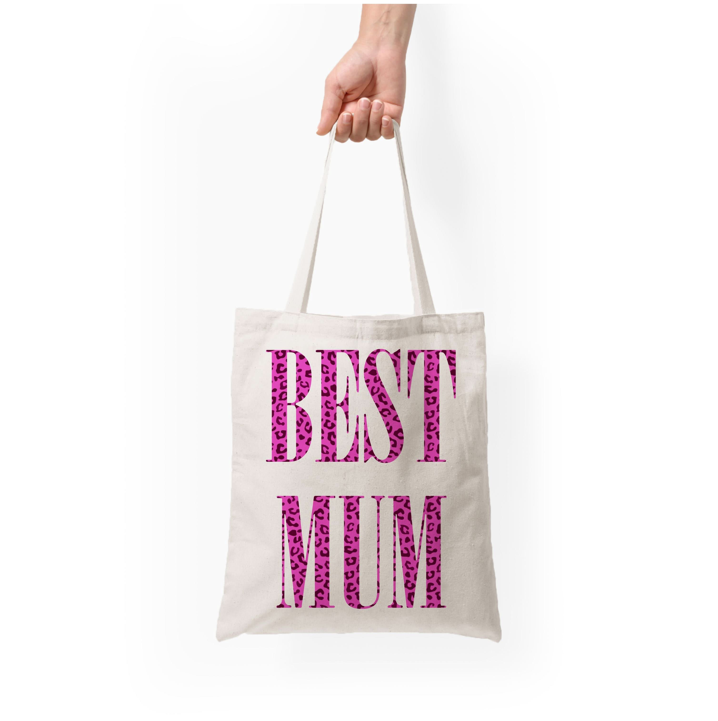 Best Mum Leopard Print Tote Bag