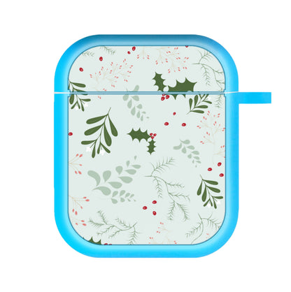 Christmas Floral Pattern AirPods Case