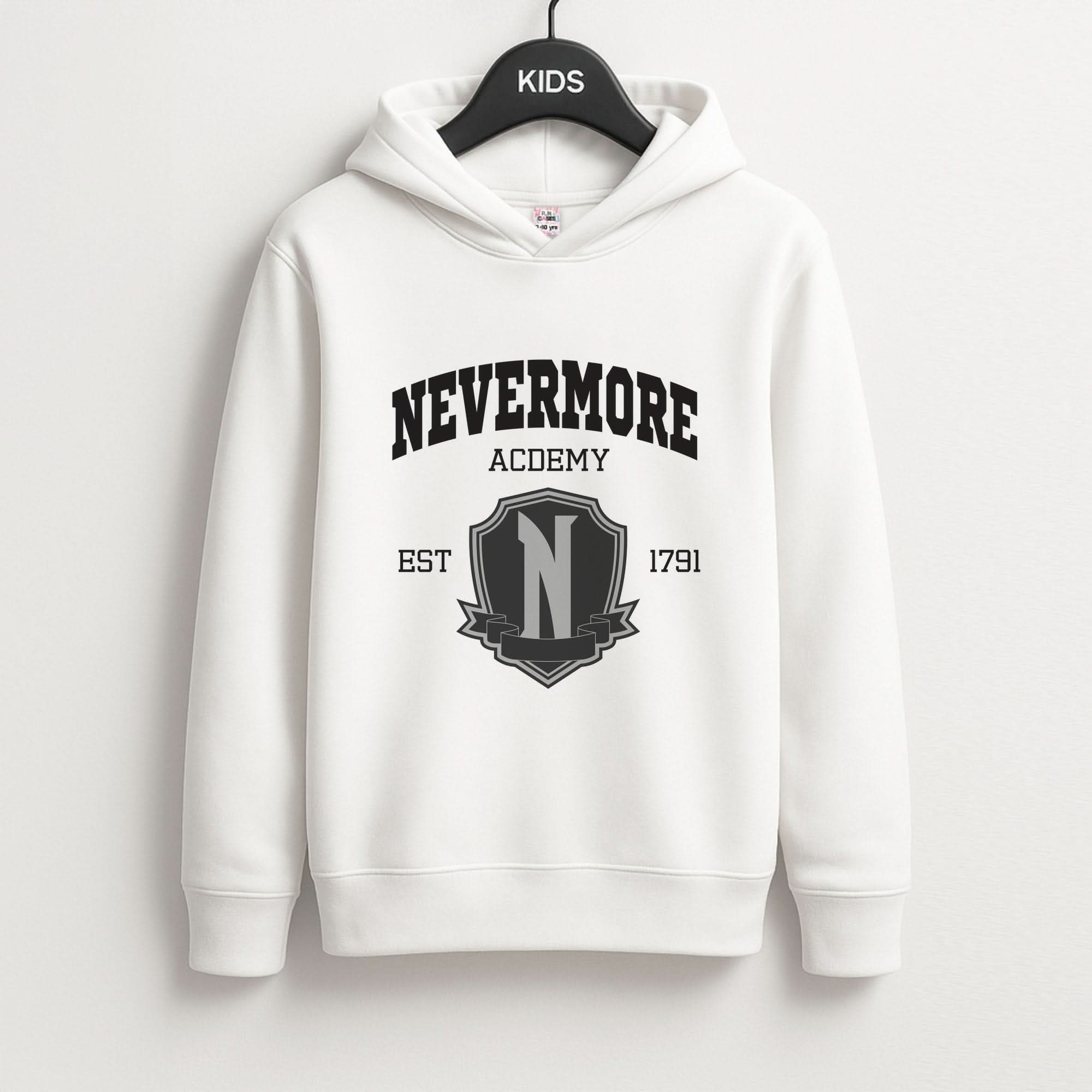 Addams Academy Gray Kids Hoodie