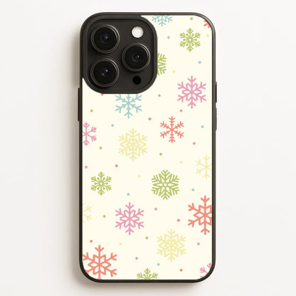 Pastel Snowflakes Pattern iPhone 16 Pro Max Case
