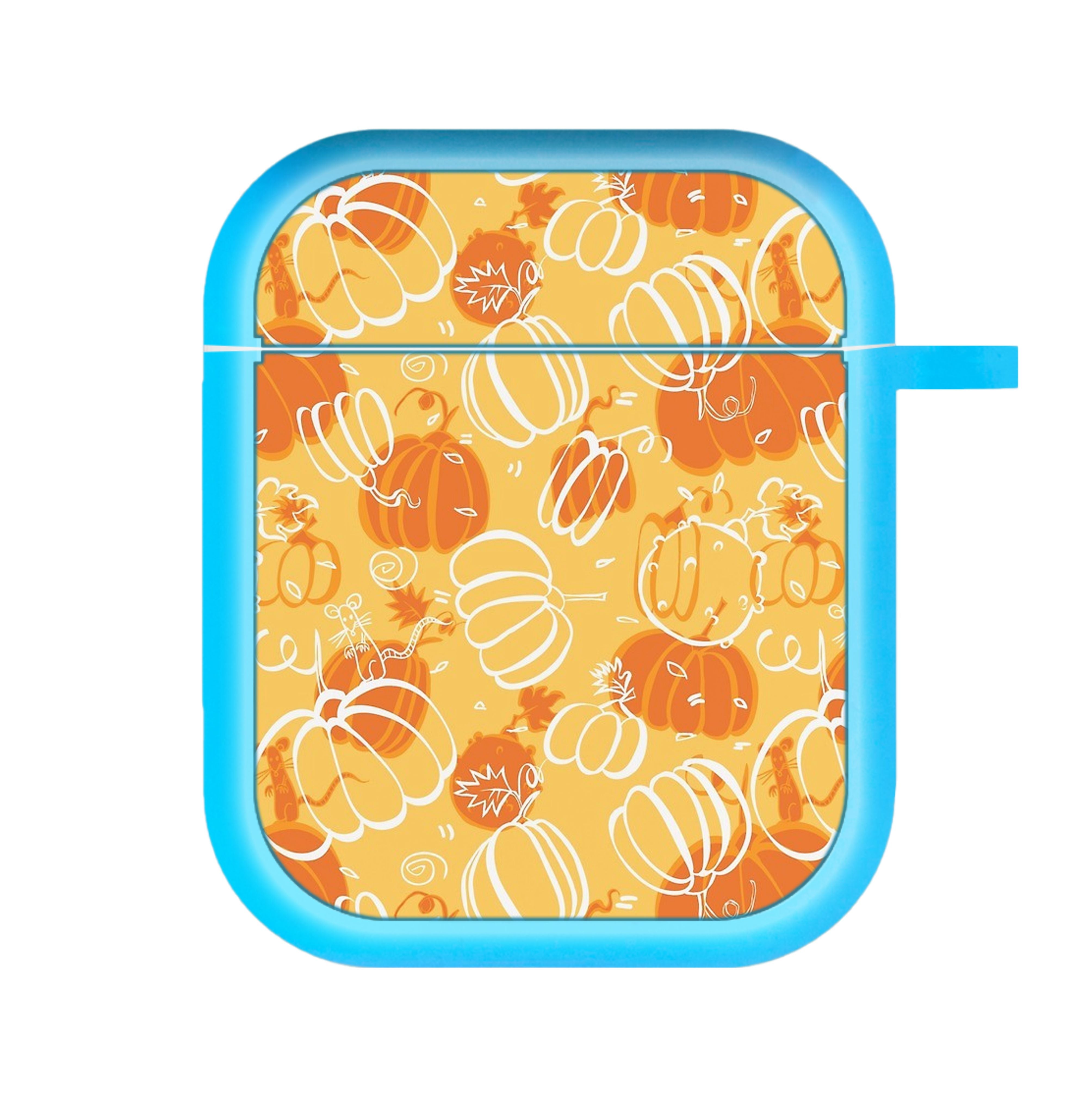 Drawn Pumpkin Pattern AirPods Case